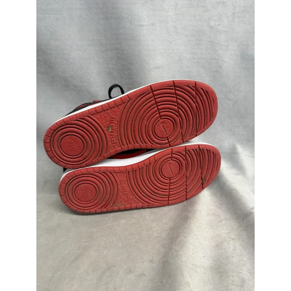 Nike Court Borough Mid 2 Shoes Youth Size 5.5Y Red Black Sneakers CD7782-602